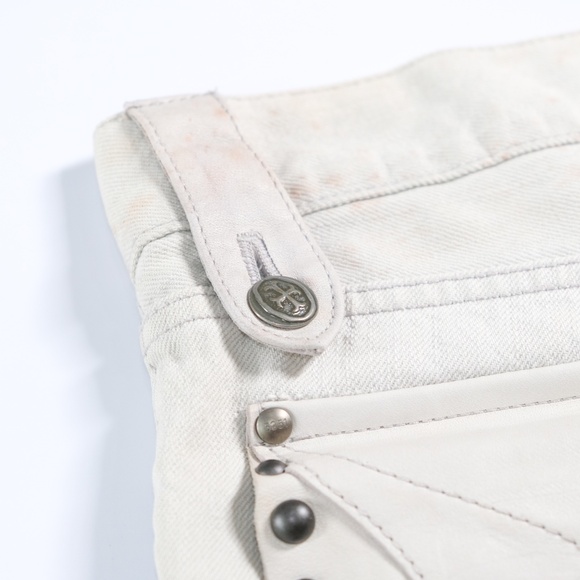 5351 pour les hommes white flared jeans with cross embroidery (Japan) - Picture 5 of 8